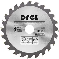 Pílový kotúč do dreva, 115 mm x 24 T, Drel