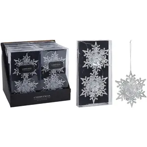 Závesná vločka 11 cm (2 ks) mix CAA222110