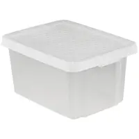 Dóza s vrchnákom Essentials 16l Transparentná