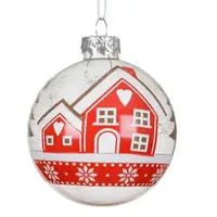 Vianočná sklenená guľa 8 cm priehľadná 9129686