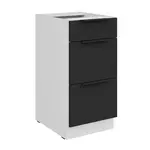 Spodní skříňka Aria 40 D 3S BB - Premium Box Barva korpusu: Bílá, Barva dvířek: BL - Black AFM