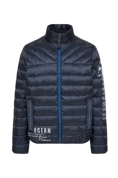 CAMP DAVID Zimná bunda  námornícka modrá / svetlosivá