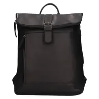 Kožený rolovací batoh The Chesterfield Brand Larsen - černá