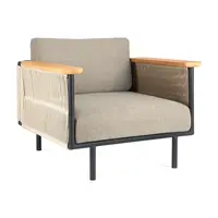 Zahradní křeslo Corbey outdoor, černá/tm. šedá - Ethnicraft