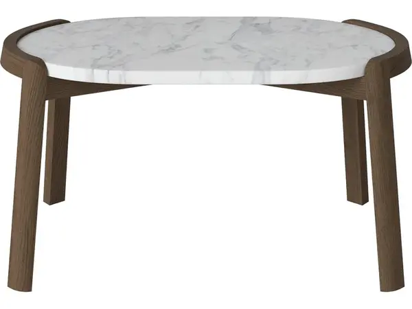 Konferenční stolek Mix 66 x 41 cm, více variant - Bolia Varianta: Grey/white marble | Dark oiled oak, Solid | v. 35 cm