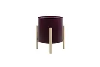 Kulatý samozavlažovací květináč ASHI, více variant - Hobby Flower Barva: bordó, Rozměry: Ø 48 x 58