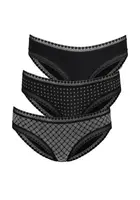 LASCANA Nohavičky  čierna / biela