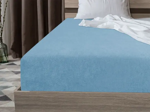 Froté prostěradlo EXCLUSIVE světle modré 160x200 cm