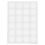 5 x Samolepicí, značkovací kolečka Ø 30mm, bílá, 24ks na archu