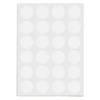 5 x Samolepicí, značkovací kolečka Ø 30mm, bílá, 24ks na archu