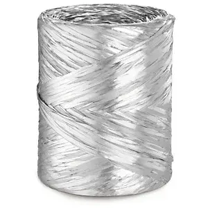 Dárková stuha s přírodním efektem, stříbrná