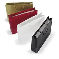 25 x Dárková taška z lesklého papíru stříbrná 190x270x100 mm