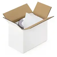 15 x Kartonová krabice 350x350x250mm, bílá, klopová, pětivrstvá vlnitá lepenka (5VVL) | RAJA