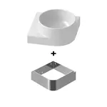 Ravak Yard konzola s umývadlom 28x12,5x28 cm nerez X000001525