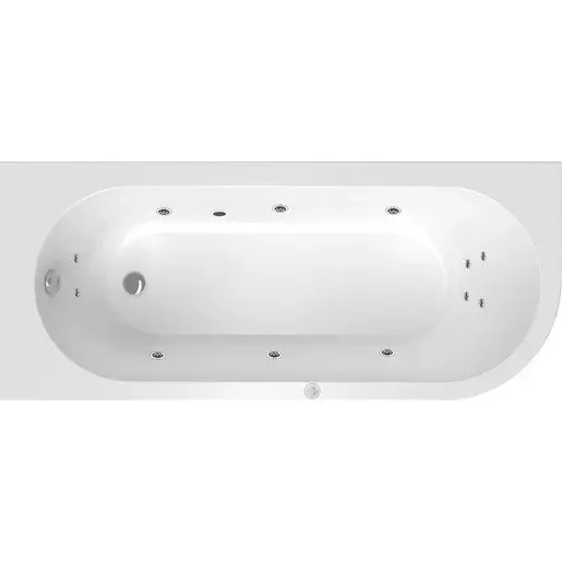 Masážna vaňa SIKO Rajka 170x72,5 cm BASIC akrylát ľavá SIKOHMBRAJ170L