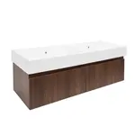 Kúpeľňová skrinka s umývadlom SAT Evolution 118x30x44,8 cm matný orech SATEVO120NAU2