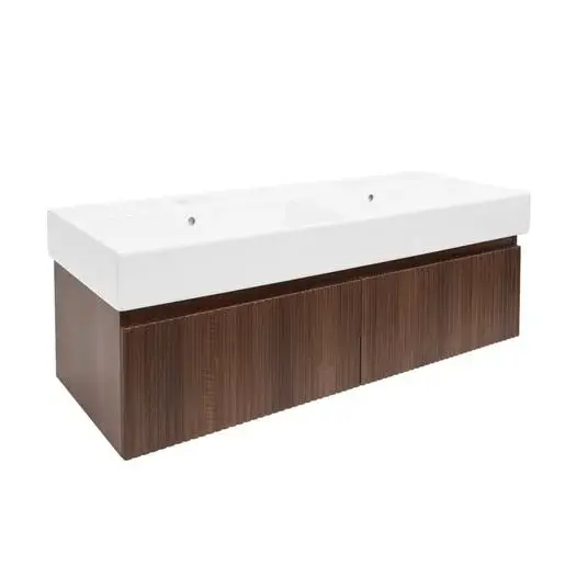 Kúpeľňová skrinka s umývadlom SAT Evolution 118x30x44,8 cm matný orech SATEVO120NAU2