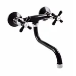 RAV SLEZÁK Morava drezová batéria s otočným ramienkom 100 mm čierna matná/zlatá mk101.0/21cmatc MK101.021CMATC