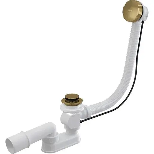 Sifón vaňový Alca automat komplet kov, zlatá matná A55K-G-B
