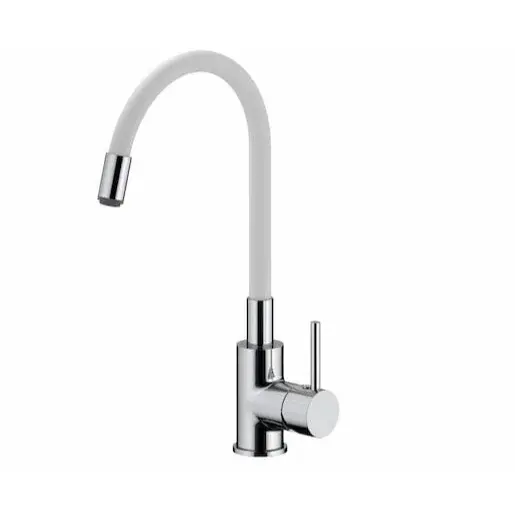 Drezová batéria S-line Pro so silikónovým ramienkom biela / chróm SIKOBSLPRO290B