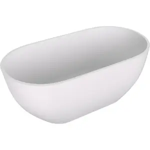 Polysan Reduta voľne stojaca vaňa 150x75 cm liaty mramor ľavá aj pravá biela matná bílá matná 71843MAT