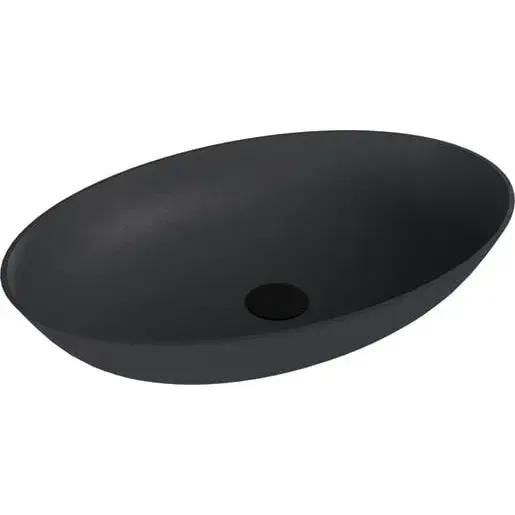 Polysan Banera umývadlo na dosku 60x40 cm antracit mat bez prepadu 14397.51