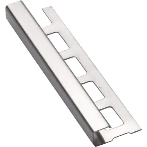 Lišta ukončovací " pravouhlý" Havos pololesk, nerez, dĺžka 250 cm, výška hrany 10 mm, NRZH10250