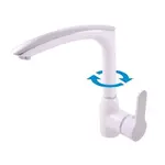 RAV SLEZÁK Zambezi drezová batéria s otočným ramienkom biela / chróm za007.0/7cb ZA007.07CB