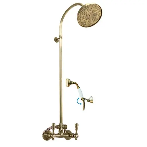 RAV SLEZÁK Morava sprchový systém s kohútikovou batériou stará mosadz mk481.0/3sm MK481.03SM