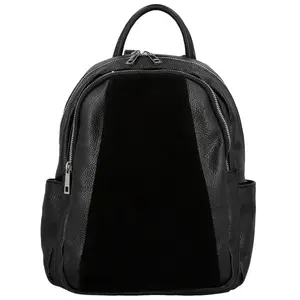 Dámský kožený batoh černý - Delami Vera Pelle Naoto