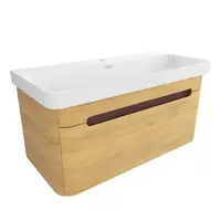 Kúpeľňová skrinka s umývadlom SAT Fusion 97,5x43x45 cm dub medový mat SATFUSION100DMMW