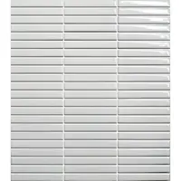 Keramická mozaika Premium Mosaic Kit Kat white 28x31 cm lesk MOSKK3WHL