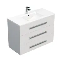 Kúpeľňová skrinka s s umývadlom SAT Cube Way 100x76,5x46 cm biely lesk CUBE461003BIMOD