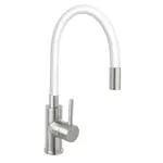 Drezová batéria Novaservis so silikónovým ramienkom biela-nerez70710,4B