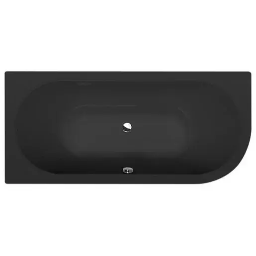 Asymetrická vaňa Polysan VIVA L 80x175 cm akrylát ľavá čierna 70119BM