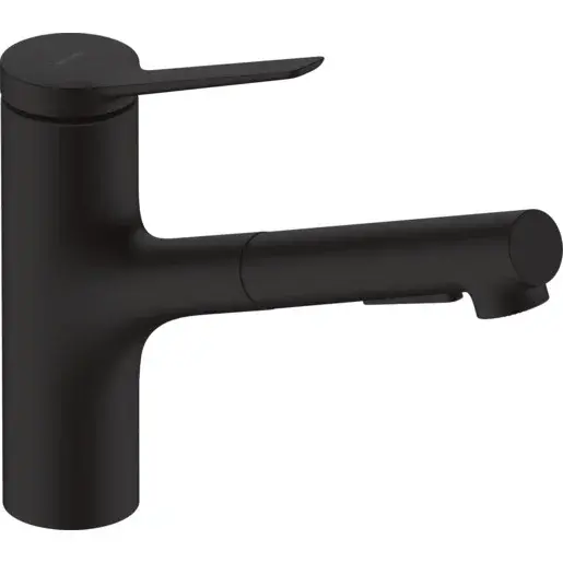 Hansgrohe Zesis M33 drezová batéria s vyťahovacou spŕškou, 2 prúdy matná čierna 74820670
