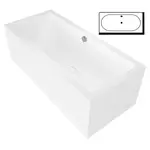 Polysan MARLENE L MONOLITH obdĺžniková vaňa 175x75 cm akrylát ľavá 72034ML