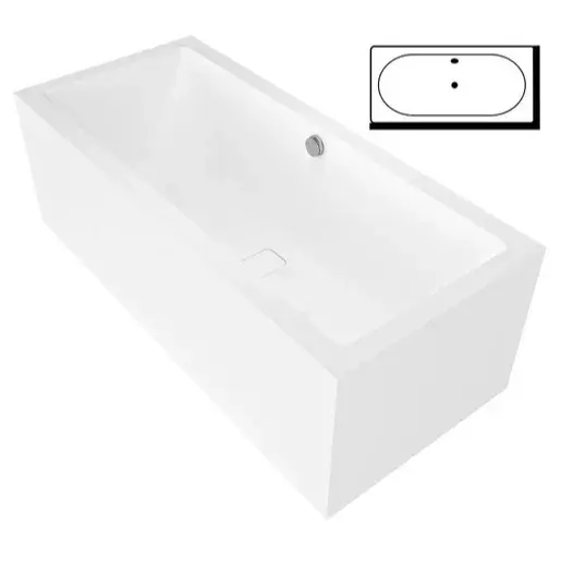 Polysan MARLENE L MONOLITH obdĺžniková vaňa 175x75 cm akrylát ľavá 72034ML