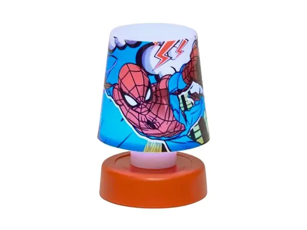 LED dětská noční lampička SPIDERMAN 11 cm červená