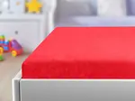 Froté prostěradlo do dětské postýlky EXCLUSIVE 70x140 cm červené