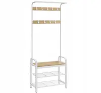 Kovová předsíňová stěna PURE 183 cm, krémová/dub sonoma