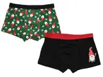 Pánské boxerky 2 ks RETRO CHRISTMAS zelené/černé - různé velikosti Velikost: XL