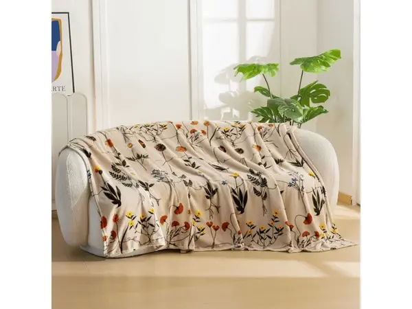 Mikroplyšová deka HERBÁŘ, béžová Rozměr: 200 x 220 cm