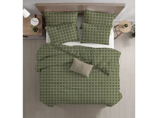 Povlečení z Renforcé bavlny BLOMORA zelené Rozměr povlečení: 70 x 90 cm | 140 x 220 cm