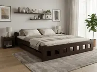 Postel Naomi zvýšená 180 x 200 cm, ořech Rošt: S laťkovým roštem, Matrace: Matrace Coco Maxi 20 cm