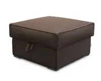 Tmavohnedý taburet COSARO s úložným priestorom 65×65 cm