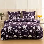 Mikroplyšové obliečky HVIEZDY fialové Rozmer obliečky: 2 ks 70 x 90 cm | 200 x 220 cm