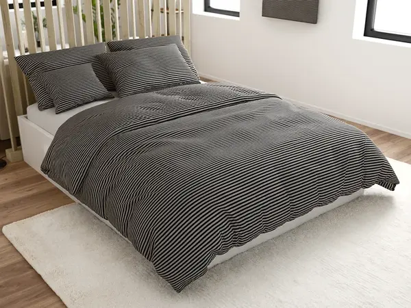 Bavlnené obliečky STRAVON čierno-sivé Rozmer obliečky: 70 x 90 cm | 140 x 220 cm