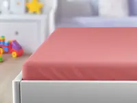 Jersey prostěradlo do dětské postýlky oranžové 70 x 140 cm