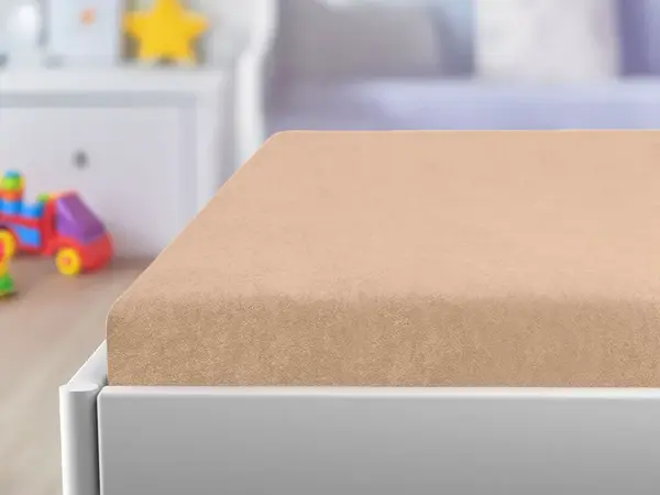 Froté plachta do detskej postieľky marhuľová 70x140 cm